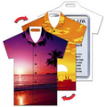 Luggage Tag / Shirt Shape with Hawaiian Sunset Lenticular Design (Blank)
